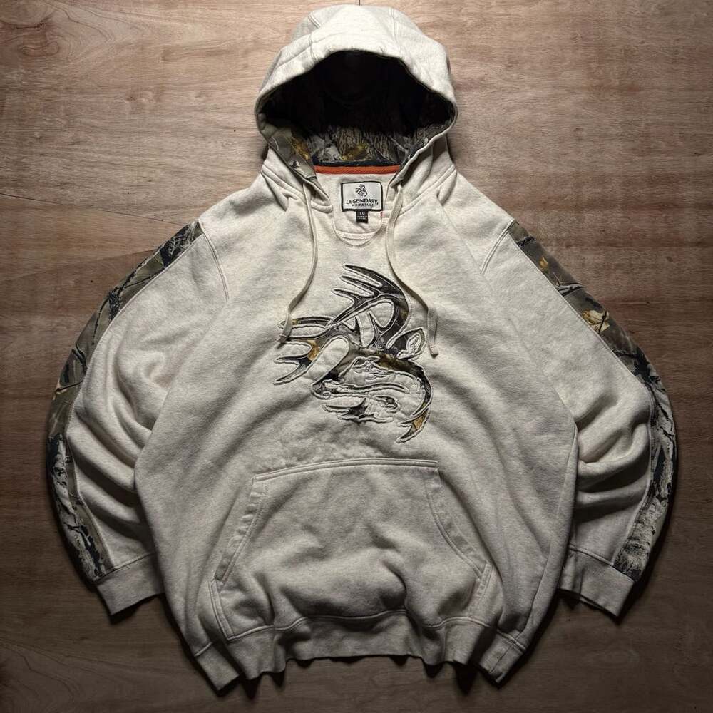 Legendary Whitetails Camo Buck Hoodie Large Realtree Hunting Outdoors